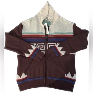 URBAN OUTFITTERS BDG CHOC SIZE SMALL ZIP UP SWEATER